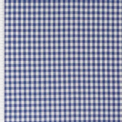 Baumwollstoff kariert weiß royalblau 5mm