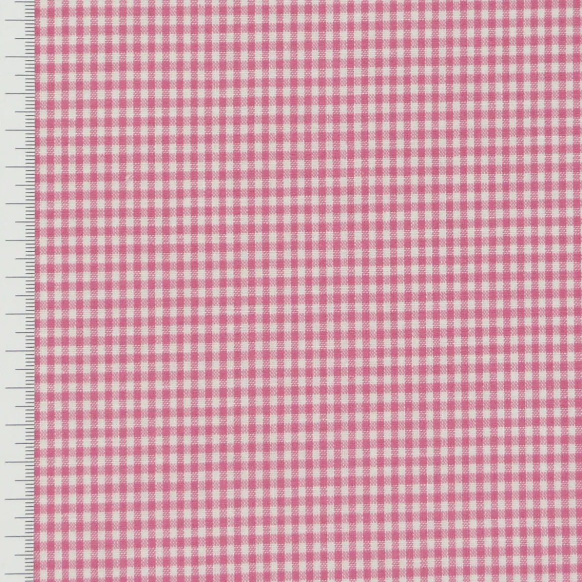Baumwollstoff kariert weiß rosa 2mm 1,4m Breite