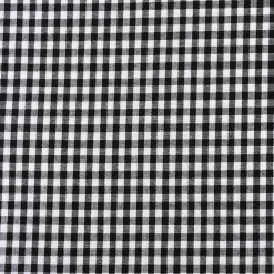 Baumwollstoff kariert weiß schwarz 5mm 1,4m Breite