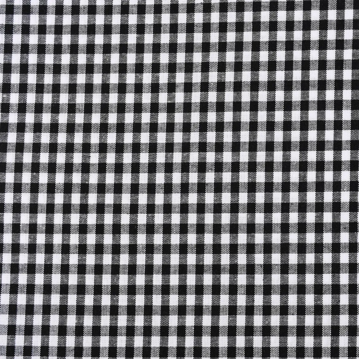 Baumwollstoff kariert weiß schwarz 5mm 1,4m Breite