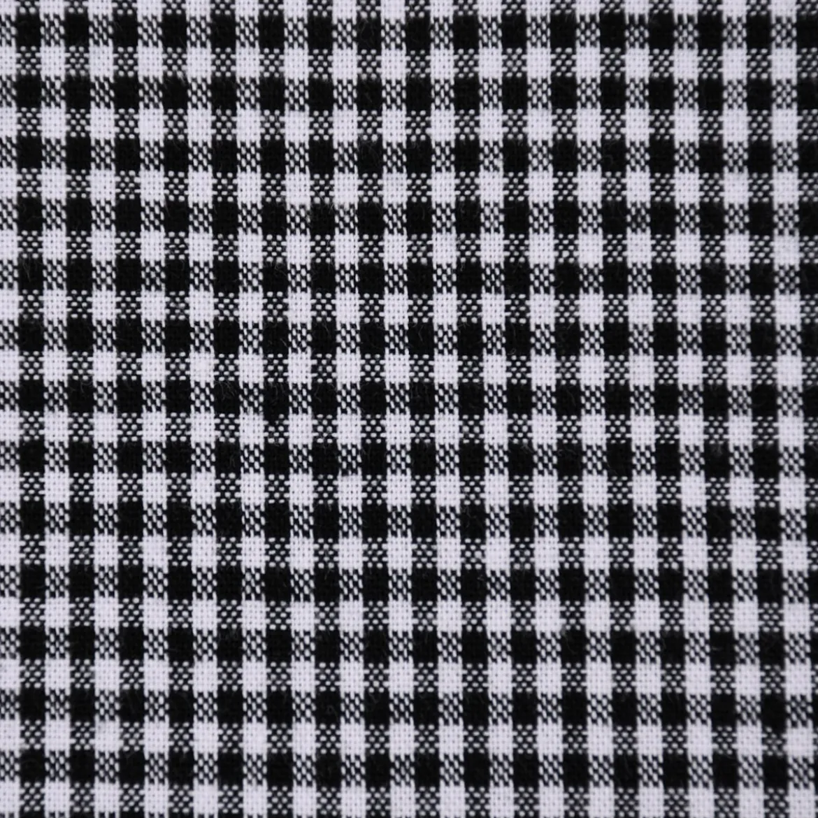 Baumwollstoff kariert weiß schwarz 2mm