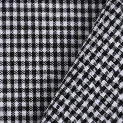 Baumwollstoff kariert weiß schwarz 2mm