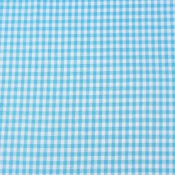 Baumwollstoff kariert weiß türkis 5mm