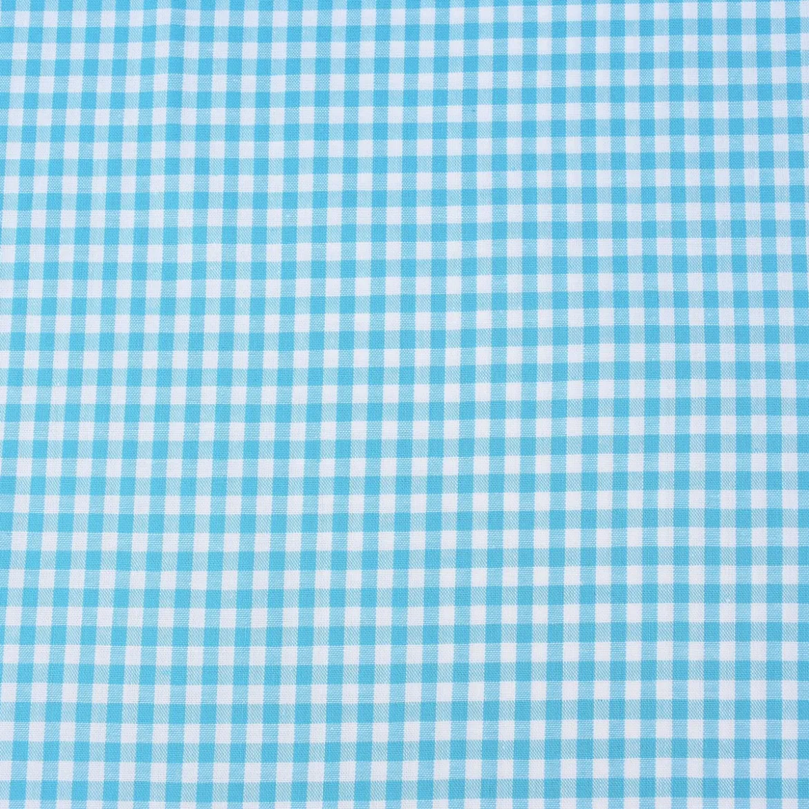 Baumwollstoff kariert weiß türkis 5mm