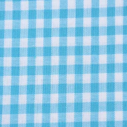 Baumwollstoff kariert weiß türkis 5mm