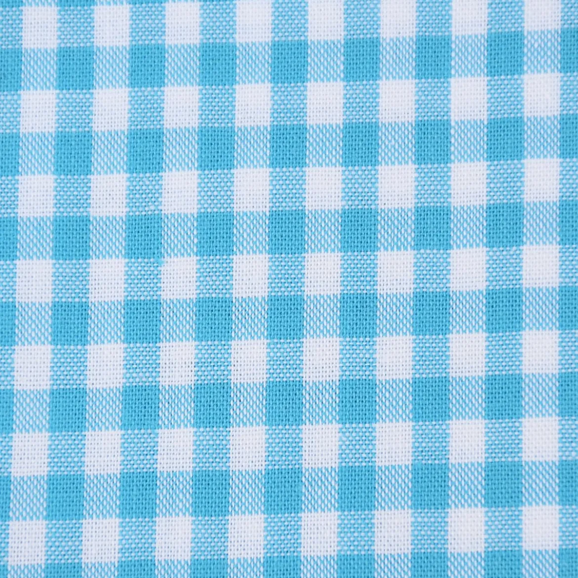 Baumwollstoff kariert weiß türkis 5mm