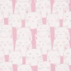 Baumwollstoff Katzen creme rosa 1,4m Breite