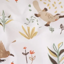 Baumwollstoff Kinderstoff Webware Tiere aus Australien weiß grün beige 1,47m Breite