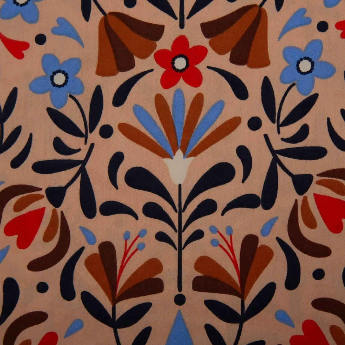Baumwollstoff Lafleur Scandi Blumen beige 1,47m Breite