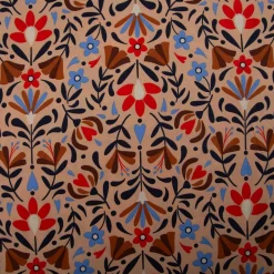 Baumwollstoff Lafleur Scandi Blumen beige 1,47m Breite