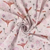 Baumwollstoff LOUNA Reh Boho Blumen hellbeige braun weiß rosa 1,5m Breite