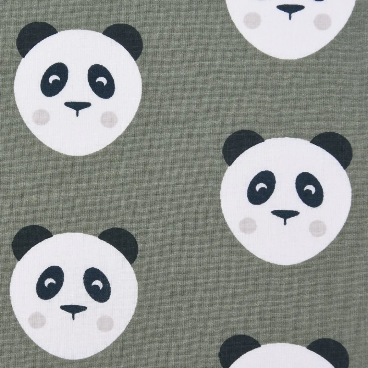 Baumwollstoff MAOTEY Pandabär grün weiß schwarz 1,5m Breite