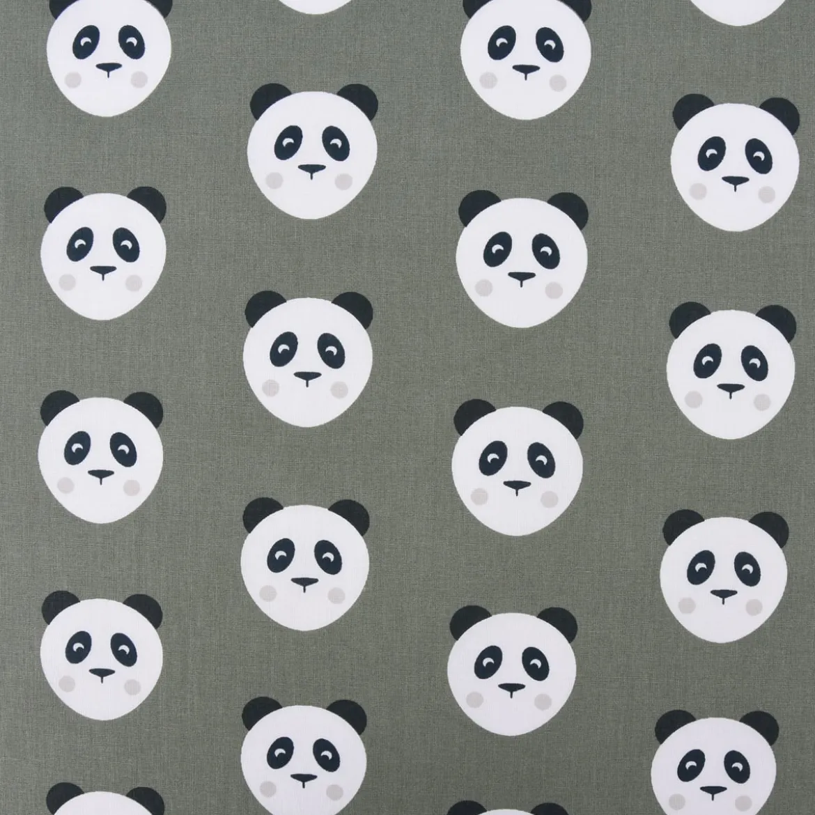 Baumwollstoff MAOTEY Pandabär grün weiß schwarz 1,5m Breite