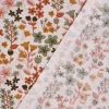 Baumwollstoff MILLY Blumen Sträucher weiß altgrün rosa ocker 1,5m Breite