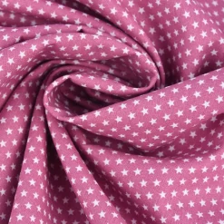 Baumwollstoff Mini Sterne beere mauve weiß 1,40m Breite