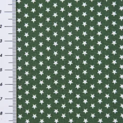 Baumwollstoff Mini Sterne dunkelgrün weiß 1,40m Breite