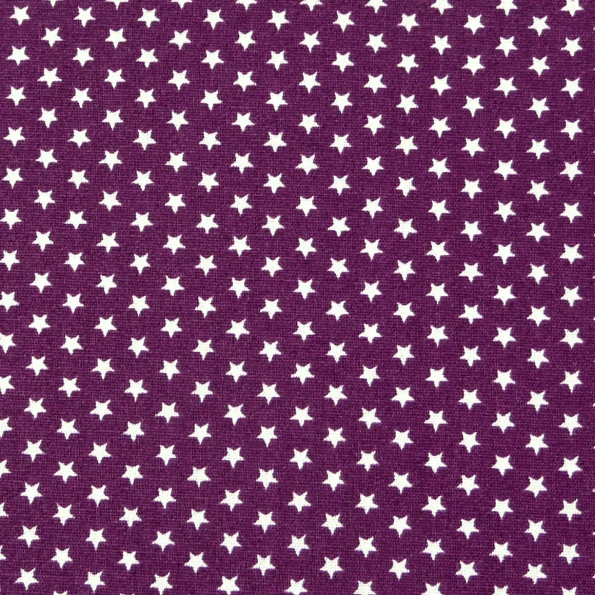 Baumwollstoff Mini Sterne lila aubergine weiß