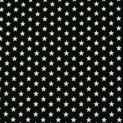 Baumwollstoff Mini Sterne schwarz weiß