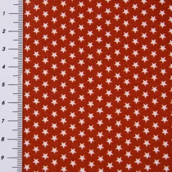 Baumwollstoff Mini Sterne terrakotta weiß 1,40m Breite