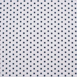 Baumwollstoff Mini Sterne weiß dunkelblau 1,40m Breite