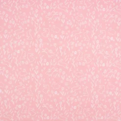 Baumwollstoff Organic Bio Allover Ostern Hasen Blumen rosa weiß 1,50m Breite