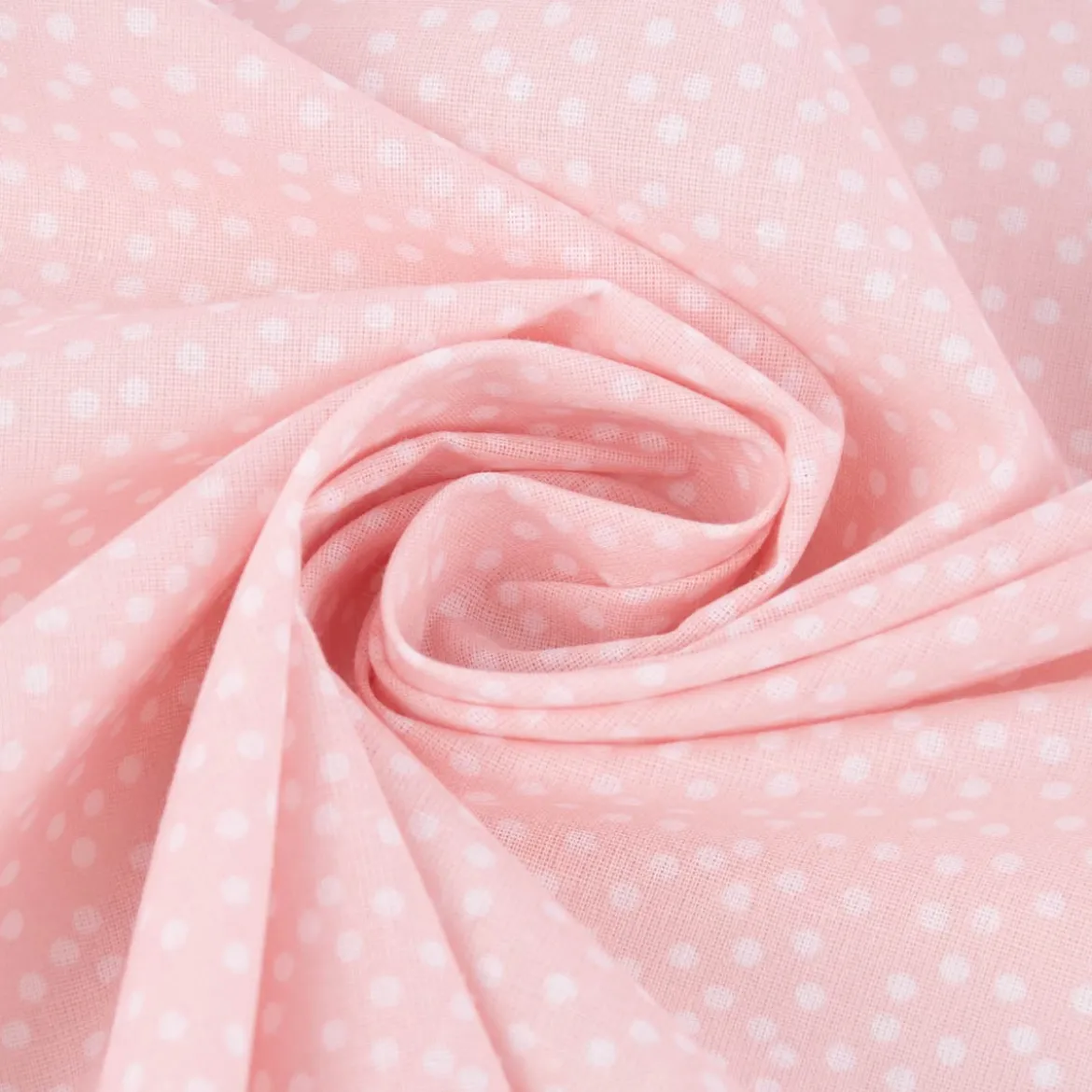 Baumwollstoff Pallino Punkte Tüpfelchen Flocken rosa weiß 1,40m Breite