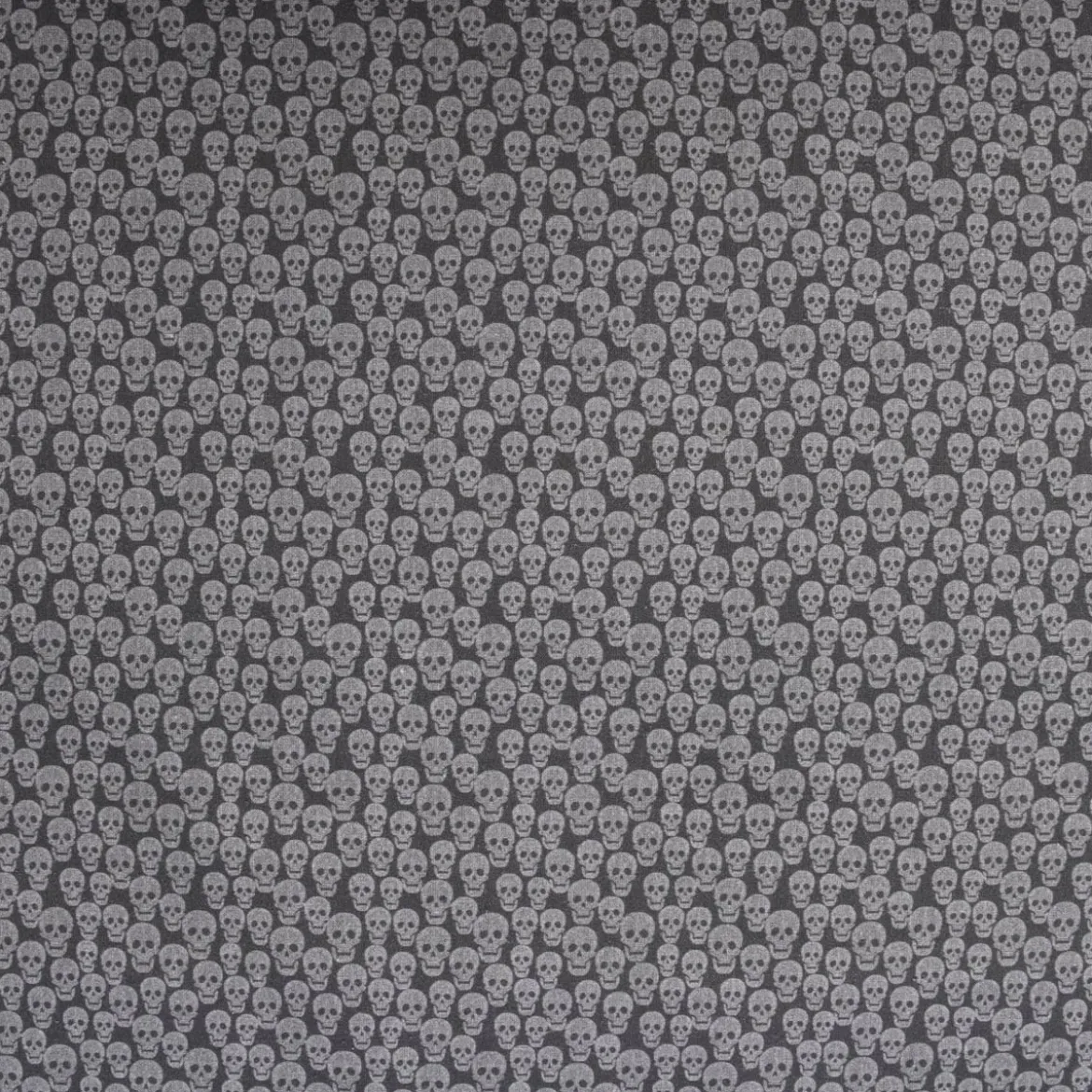Baumwollstoff Perkal Digitaldruck Mini Totenköpfe grau dunkelgrau 1,50m Breite