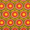 Baumwollstoff Perkal Retro Blumen JoliJoli grün pink gelb 1,5m Breite