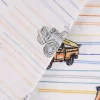 Baumwollstoff Popeline Auto Truck Surfbrett Streifen weiß bunt 1,50m Breite