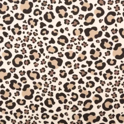Baumwollstoff Popeline Benja Leopardenmuster beige grau 1,50m Breite