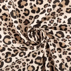 Baumwollstoff Popeline Benja Leopardenmuster beige grau 1,50m Breite