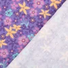 Baumwollstoff Popeline Blumen lila bunt 1,48m Breite