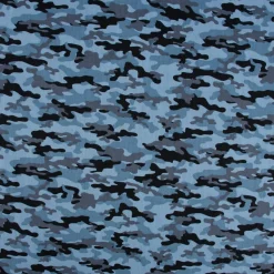 Baumwollstoff Popeline Camouflage Tarnmuster blau schwarz 1,45m Breite