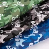 Baumwollstoff Popeline Camouflage Totenköpfe grau 1,44m Breite