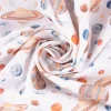 Baumwollstoff Popeline Digitaldruck Aquarell Planeten Weltall weiß bunt 1,40m Breite