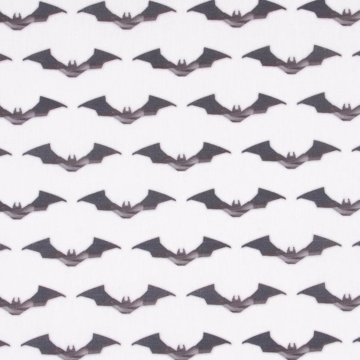 Baumwollstoff Popeline Digitaldruck The Batman™© Dark Hero Fledermäuse weiß schwarz dunkelgrau 1,5m Breite