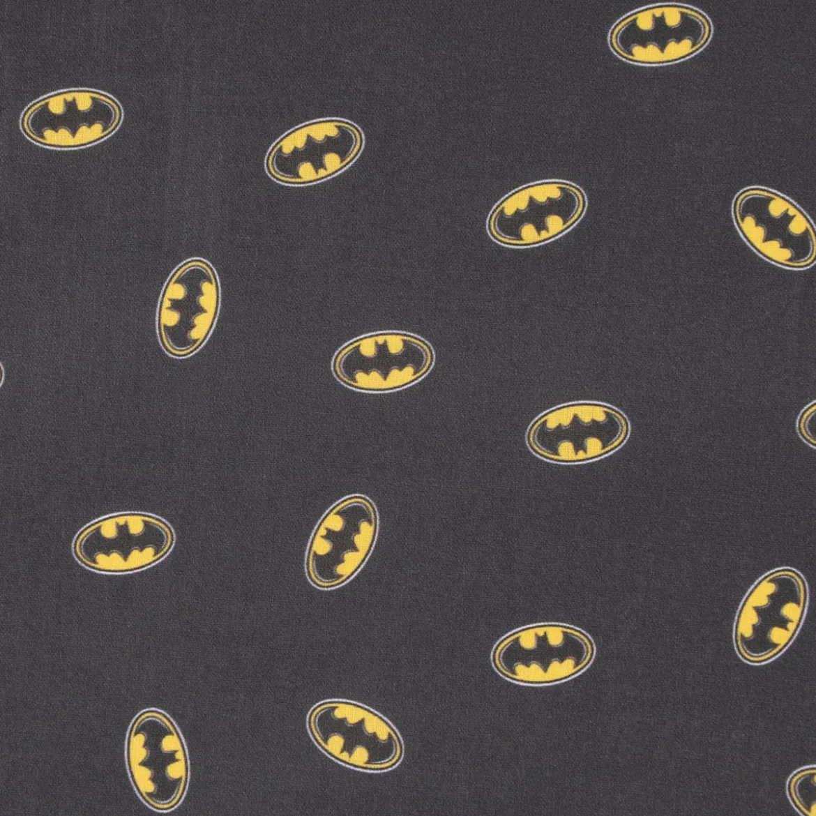 Baumwollstoff Popeline Digitaldruck Batman™© Batsignal schwarz gelb weiß 1,5m Breite