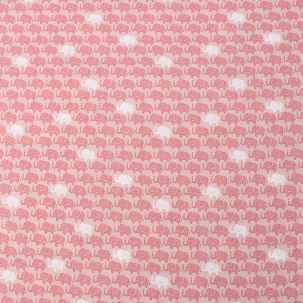 Baumwollstoff Popeline Elefanten klein rosa weiß 1,5m Breite