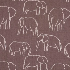 Baumwollstoff Popeline Elefant abstrakt mauve weiß 1,45m Breite
