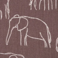 Baumwollstoff Popeline Elefant abstrakt mauve weiß 1,45m Breite