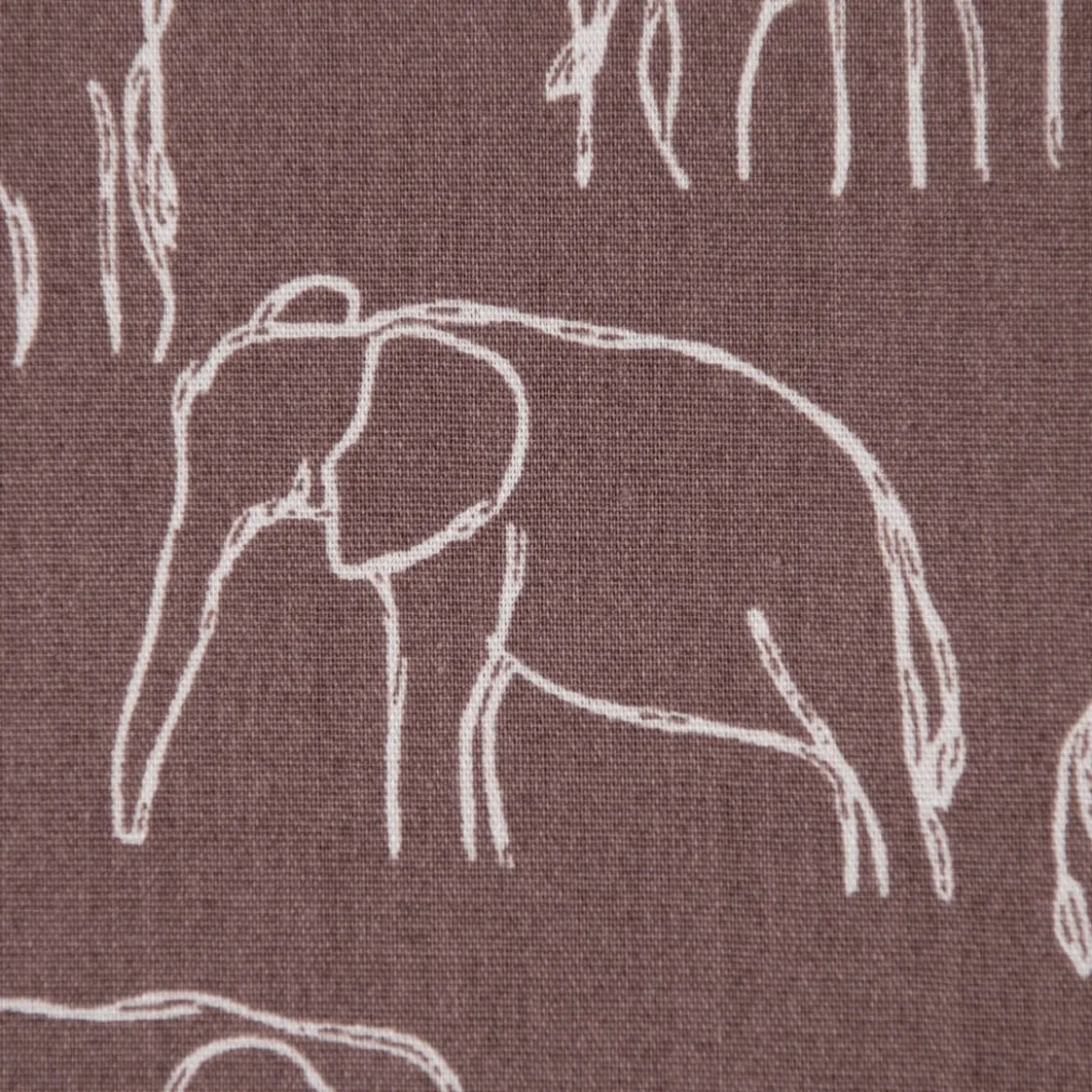 Baumwollstoff Popeline Elefant abstrakt mauve weiß 1,45m Breite