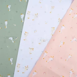 Baumwollstoff Popeline Fine Poplin Goose Gänse weiß 1,50m Breite