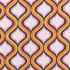 Baumwollstoff Popeline Fine Poplin GEOMETRIC Retro Trellis ecru grün 1,45m Breite