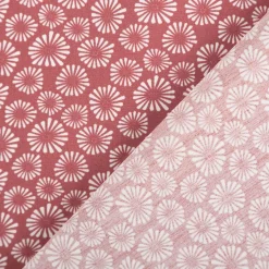 Baumwollstoff Popeline Mado abstrakte Mini-Blüten marsala-rot Breite