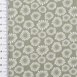Baumwollstoff Popeline Mado abstrakte Mini-Blüten grün Breite