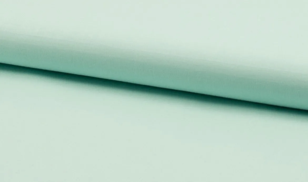 Baumwollstoff Popeline Meterware uni mint – 1,50 m breit, weich & blickdicht, 125g/m²