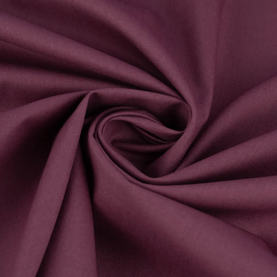 Baumwollstoff Popeline Meterware uni aubergine – 1,50 m breit, weich & blickdicht, 125g/m²