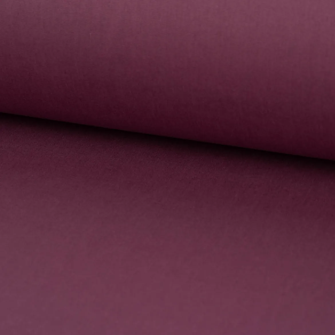 Baumwollstoff Popeline Meterware uni aubergine – 1,50 m breit, weich & blickdicht, 125g/m²