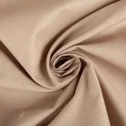 Baumwollstoff Popeline Meterware dark beige – 1,50 m breit, weich & blickdicht, 125g/m²