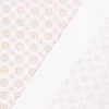 Baumwollstoff Popeline Minimals Blümchen Kreis-Ornamente weiß sand 1,48m Breite